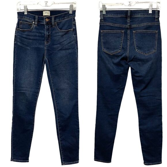 J. CREW 9” High Rise Jeggings Blue Indigo Wash 25 - Picture 1 of 7
